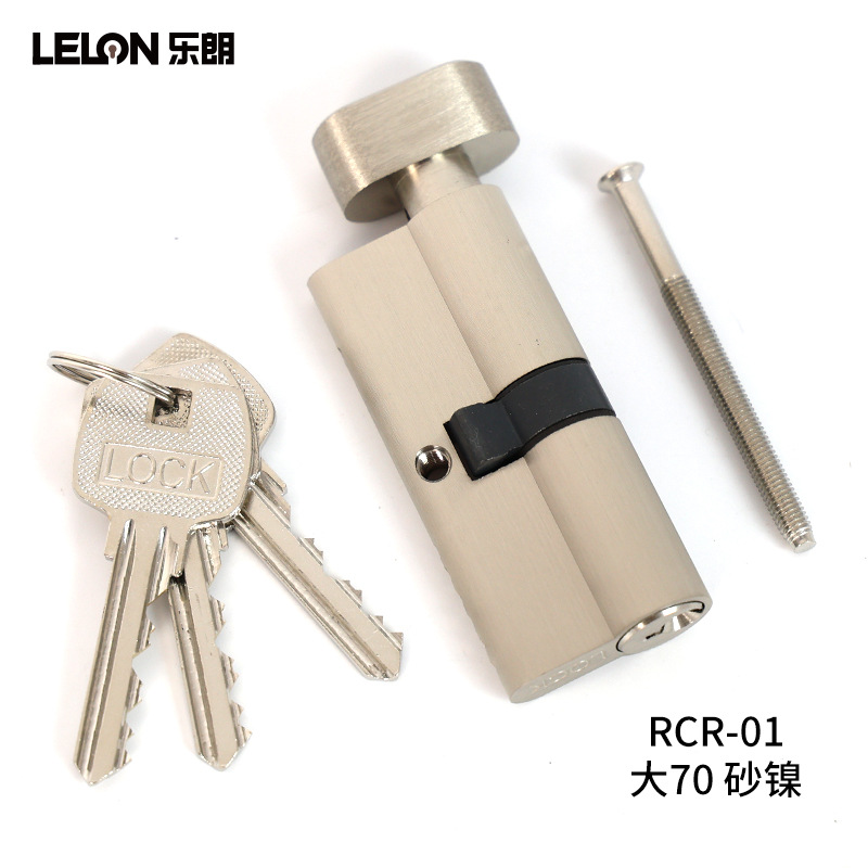 Personalizado todo el cobre 70 núcleo de bloqueo estándar europeo abierto único núcleo de cerradura de puerta interior de polipasto grande modelo general con accesorios de cilindro de bloqueo de perilla