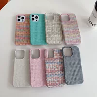 Чехол для телефона Apple iPhone 11–15 совместимый, вязаный «свитер», противоскользящий демисезонный
