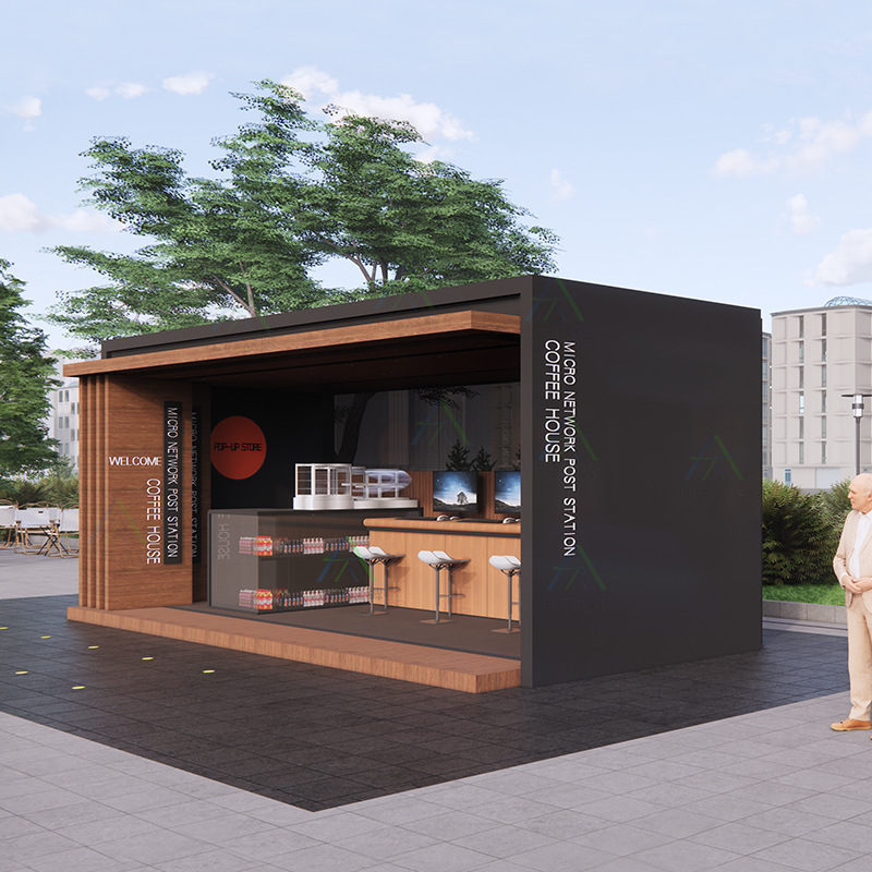 Quiosco de contenedores, casa móvil, área escénica al aire libre, calle comercial, celebridades de Internet, tienda móvil creativa, taquilla
