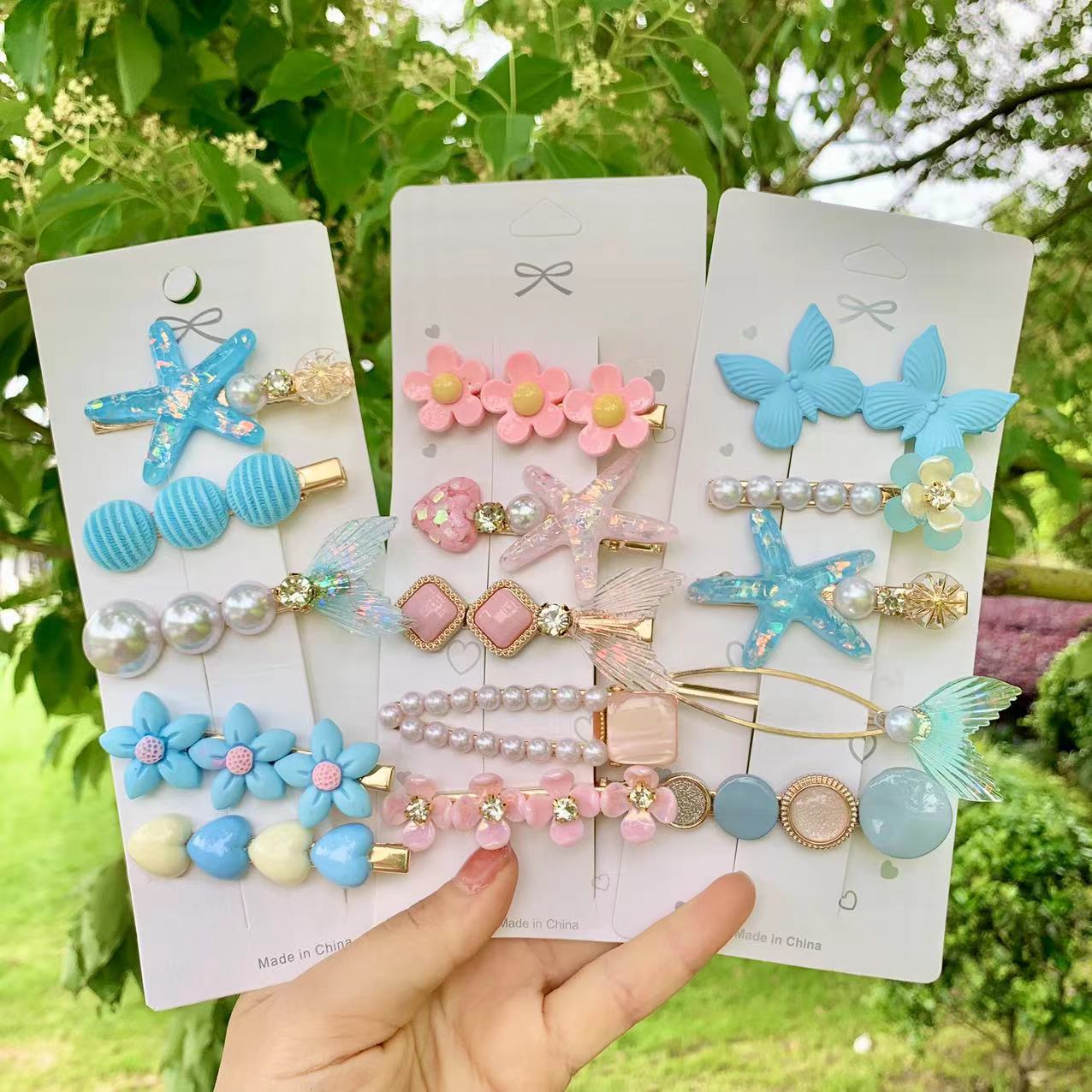 70g Weight Hair Clip Hair Accessories Type Women's Sweet Star Bow Knot Metal Hair Clip