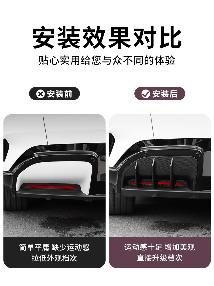 Suitable for Xiaomi Yu7 Rear Spoiler Modification Rear Lip Wind Knife Spoiler Decorative Frame Appearance Modification Accessories