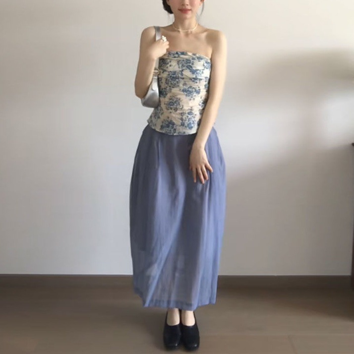 复古独特绝美抹胸吊带半身裙两件套巨好看的裙子套装2025夏季新款|undefined