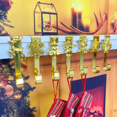 在庫あり Amazon クリスマスソックス暖炉フックデスクトップ L フックサイド形状スノーフレークヘラジカクリスマス装飾フック