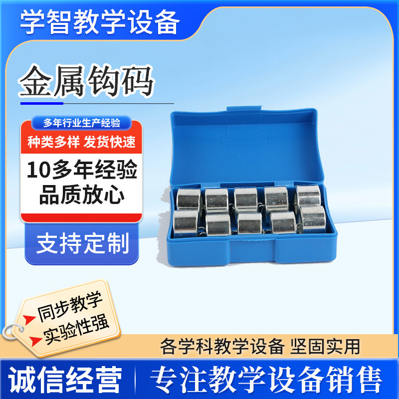 Metal Hook Weights 10g 20g 50g 100g 200g Junior High School Physics Mechanics Experiment Equipment 50g*10 Combination Lever