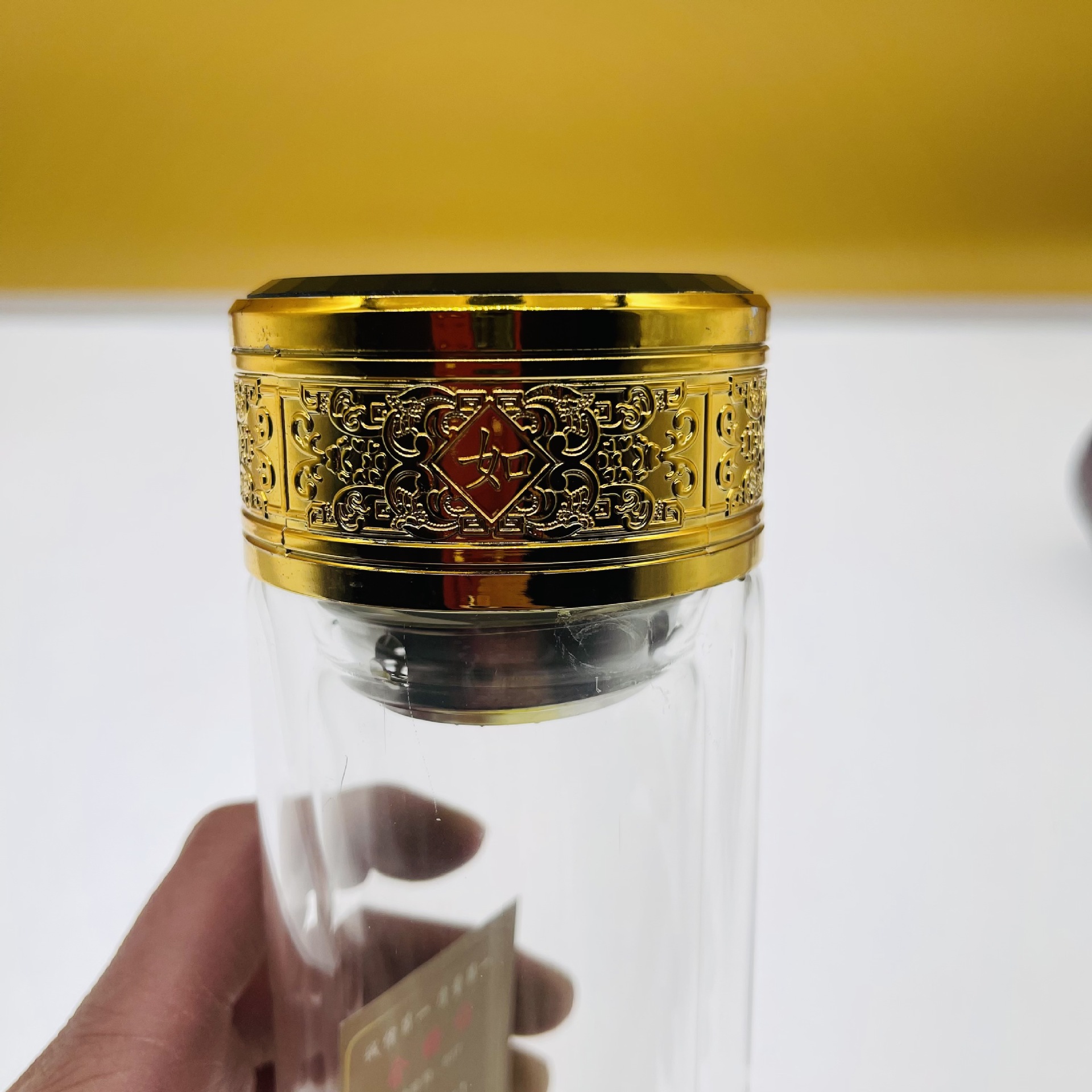 Nuevo tipo de copas de vidrio 3110 copas de agua transparentes de dos colores copas de té copas de mano copas de oficina fabricantes de copas al por mayor