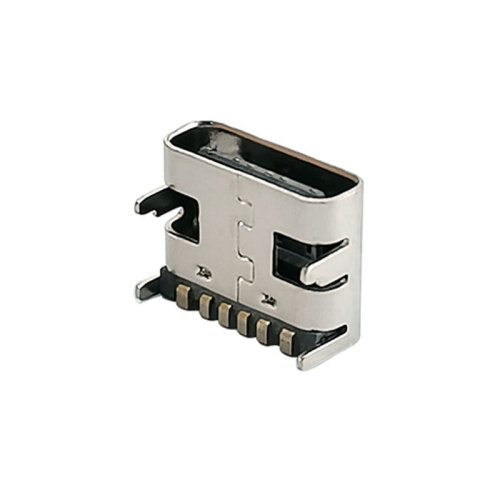 Type-C female 6P connector 6.8 four-pin patch USB female interface horizontal type c charging socket