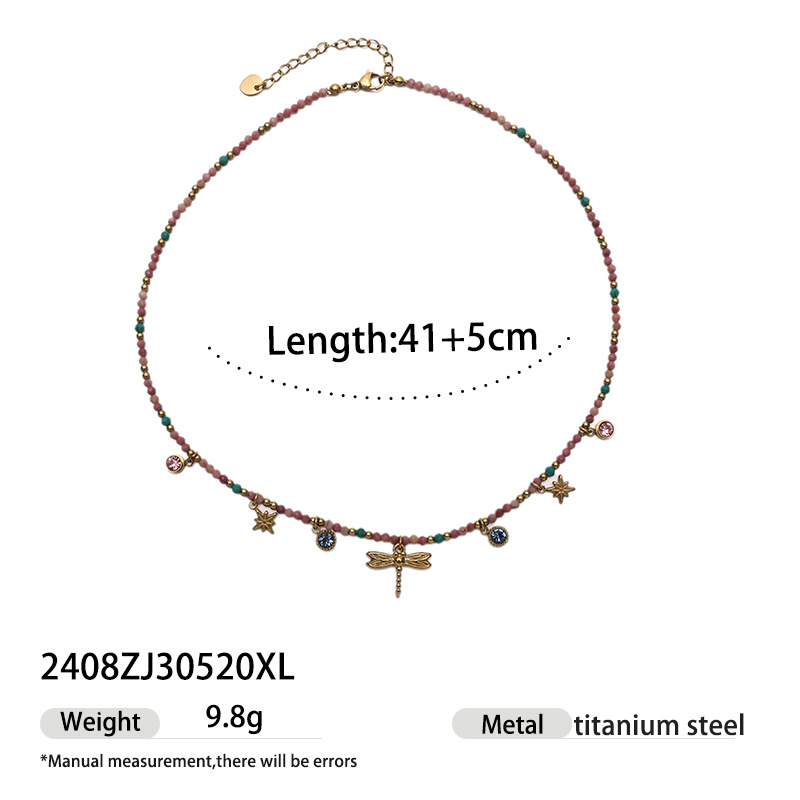 Collar de acero inoxidable TENA Europa y América lujo ligero nicho universal collar de colgante de oro galvanizado 18k mujeres viento image 6