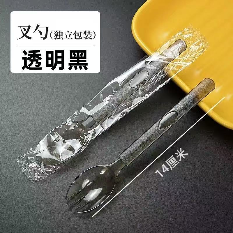 cucharas desechables empaquetadas por separado hielo de plástico postre pastel de helado tenedor para llevar empaque tenedor cucharas comerciales