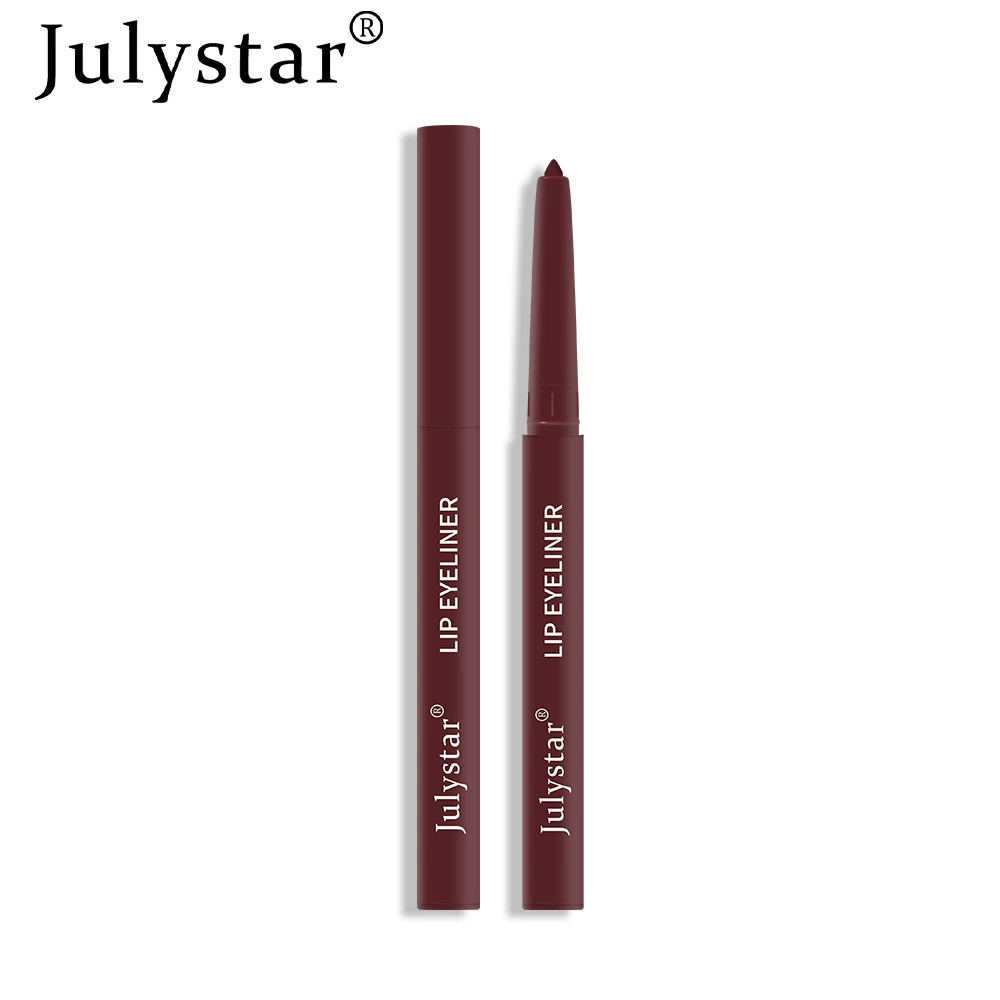 Julystar водостойкий карандаш для губ — матовая помада фуксия, европейский стиль, 0,5 г