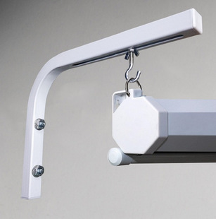 Projector Screen Self-Locking Screen Hanger Installation Hook 90-Degree L-Shaped Hook Support Bracket Boom Bracket Quick-Install Metal