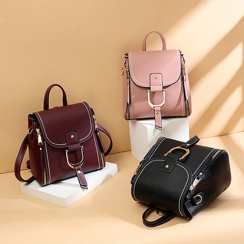 [Bolsa de mujer transfronteriza] de gran capacidad de color sólido 2023 nueva mochila casual simple mochila de hombro bolsa de mensajero