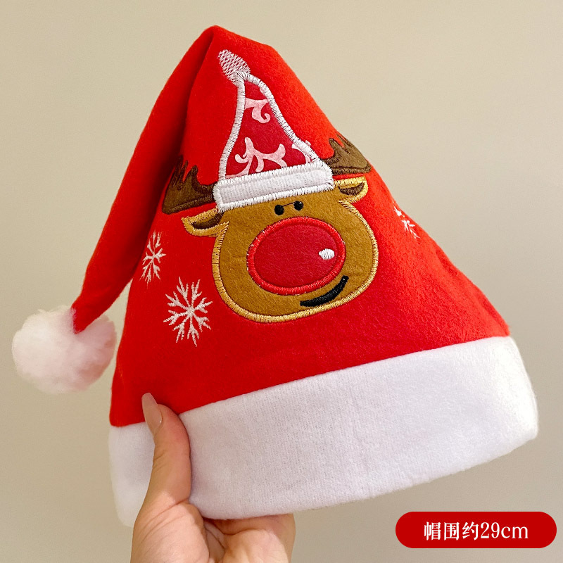엘크 눈송이 크리스마스 모자