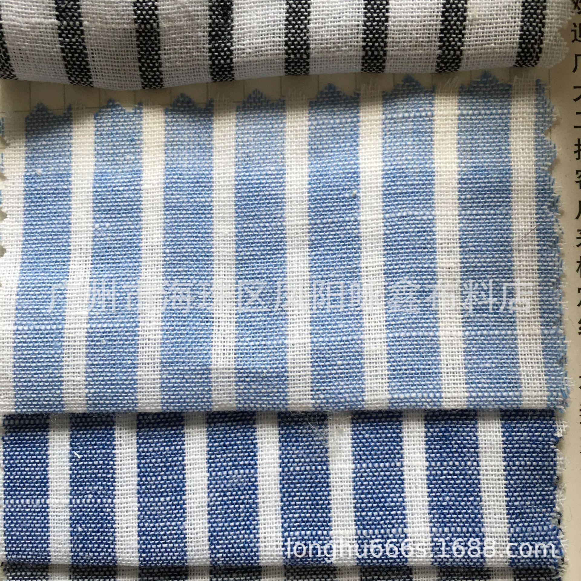 现货供应 洗水竹节条子 65%棉 35%涤纶 100克涤棉选色条子