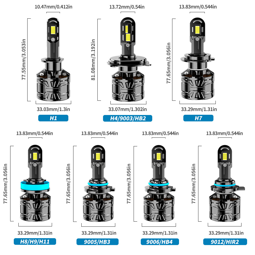 SENROBO transfronterizo nuevo tipo de U conducido faro de automóvil luz delantera super brillante H1 cerca y lejos H4 luz H11HB