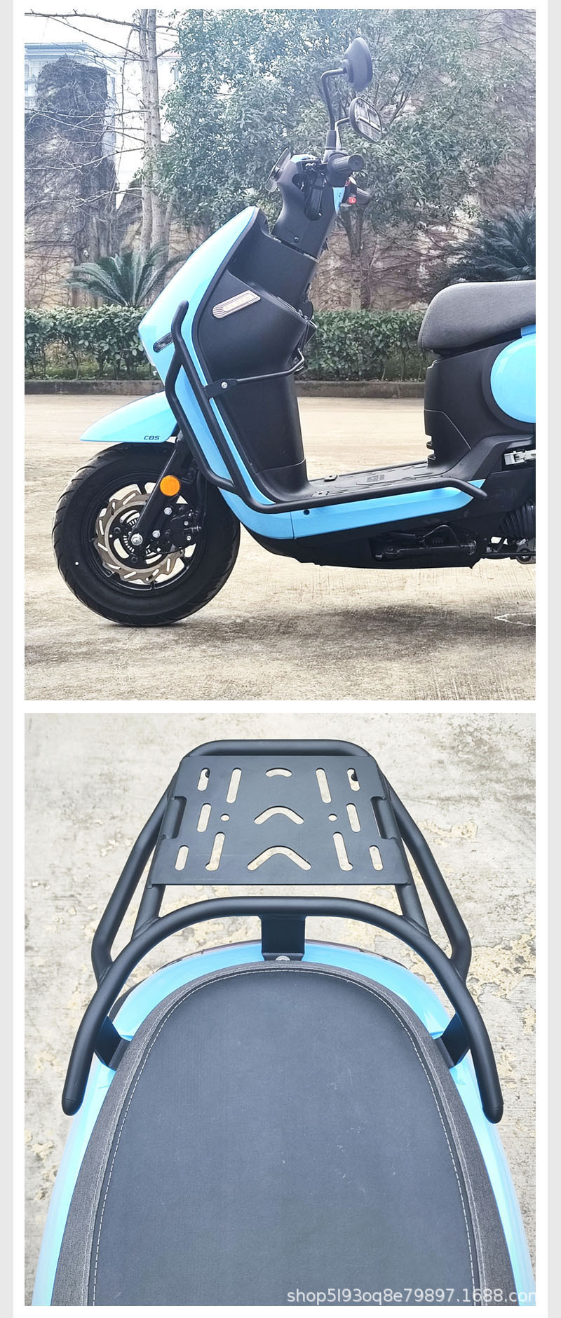 Suitable for Sanyang Hummingbird 125 Bumper Backrest Tail Rack Rear Shelf Anti-Fall Bar Guard Bar Modification Parts Motorcycle