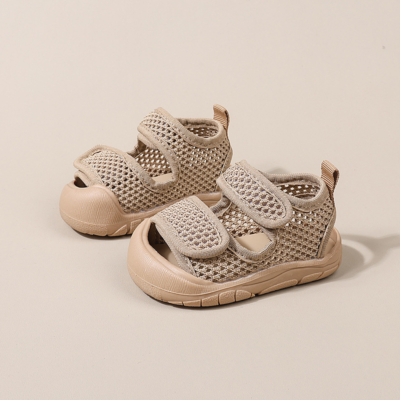 Baby Sandals Summer Women's Treasure Mesh Breathable Mesh Shoes Men's New Indoor Girls Non-slip Soft Sole Women's Baby Shoes