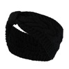 Knitted headband with bow, keep warm hair accessory, European style