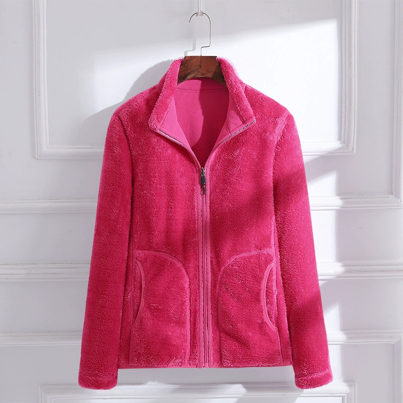 ​ ​ Зимняя коллекция 2025: эксклюзивная двусторонняя куртка для пар из кораллового флиса Dreamland с подкладкой из полярного флиса