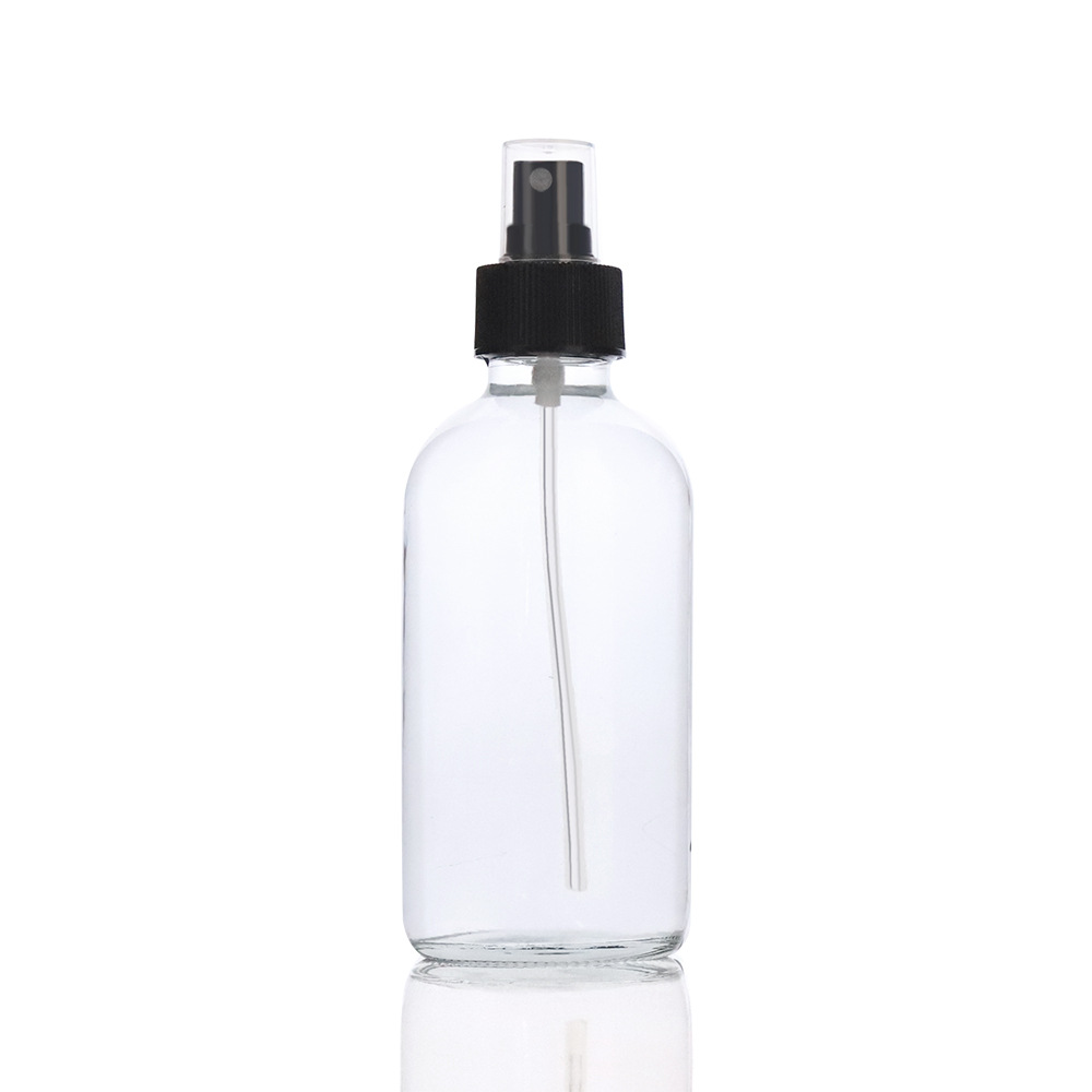 Botella de Vidrio Boston para Aceites Esenciales 2oz 4oz 8oz 16oz, con Gotero y Atomizador