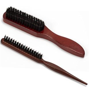 Men's and women's comb-sliding hair brush, boar bristle nylon three-row comb-sliding hair brush set, women's makeup dish