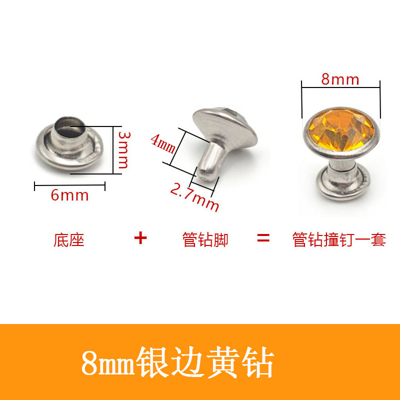 Fuente transfronteriza Taladro de tubería Taladro de hierro de color A de 6mm, 8mm Base de soporte lateral plateado Cuentas sueltas Taladro de bricolaje Suministro de fábrica