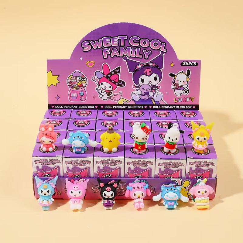 Cross-Border Box Blind Box Sanrio Series Toy Doll Pendant Cartoon Trendy Figure Blind Box Children's Day Gift