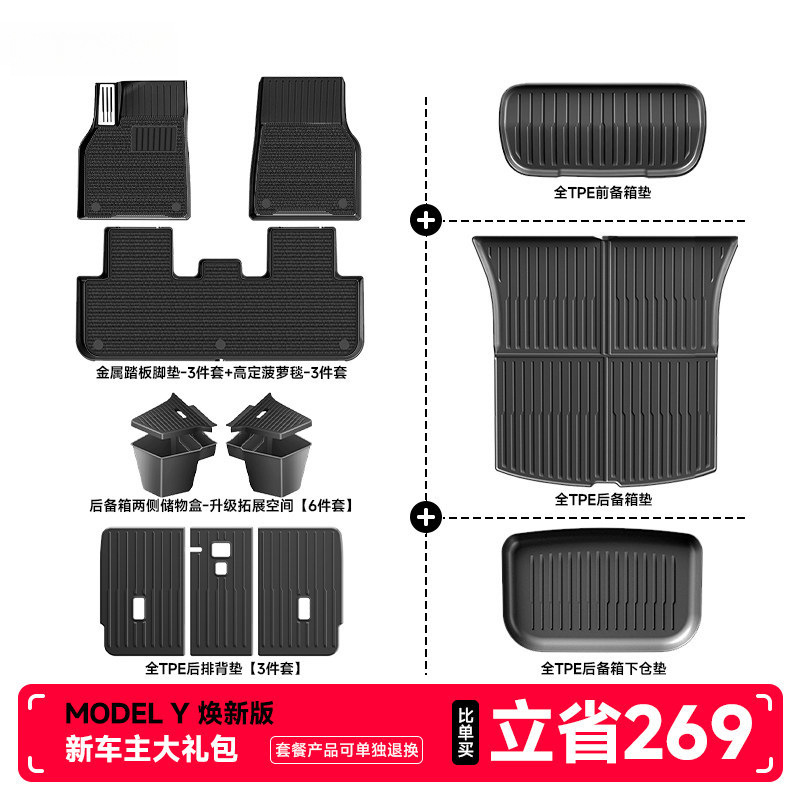 Universal Foot Pad – Tesla Tesla Model 3/Y - model-y-new-car-luxury-gift-package-18-piece-set