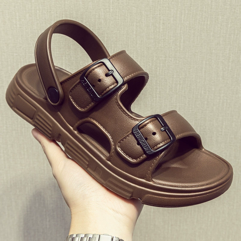 Мужские летние сандалии EVA 2025 года, новые, на толстой нескользящей износостойкой подошве, универсальные, молодежные сандалии и шлепанцы