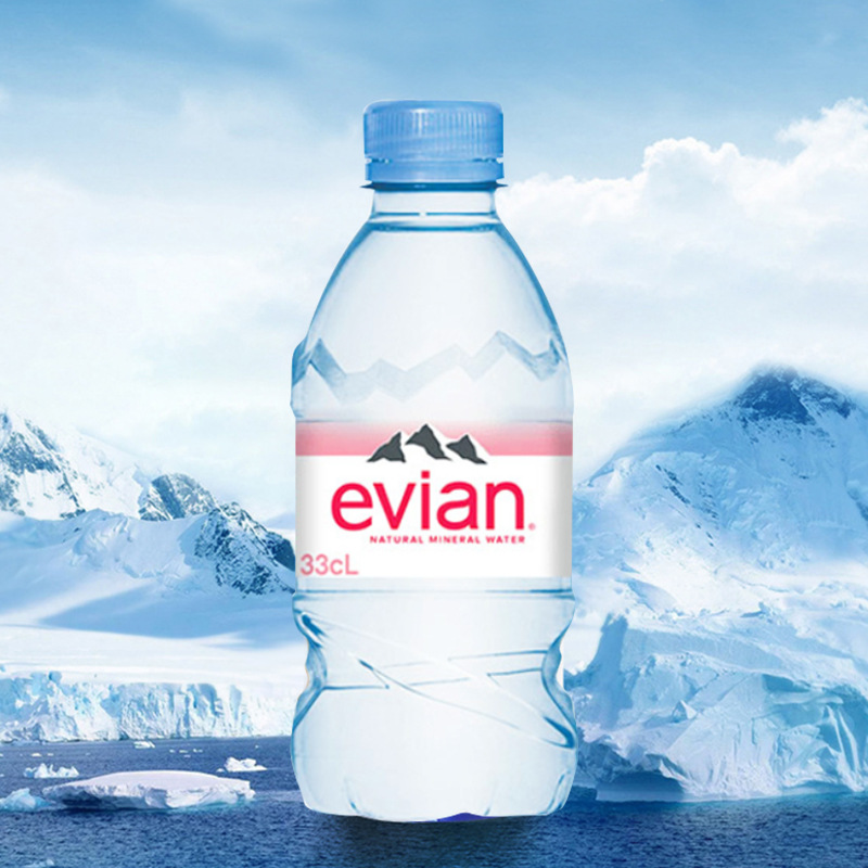 Evian French Natural Spring Water 330ml*24 Bottles in a Full Carton, Original Natural Imported Spring Water