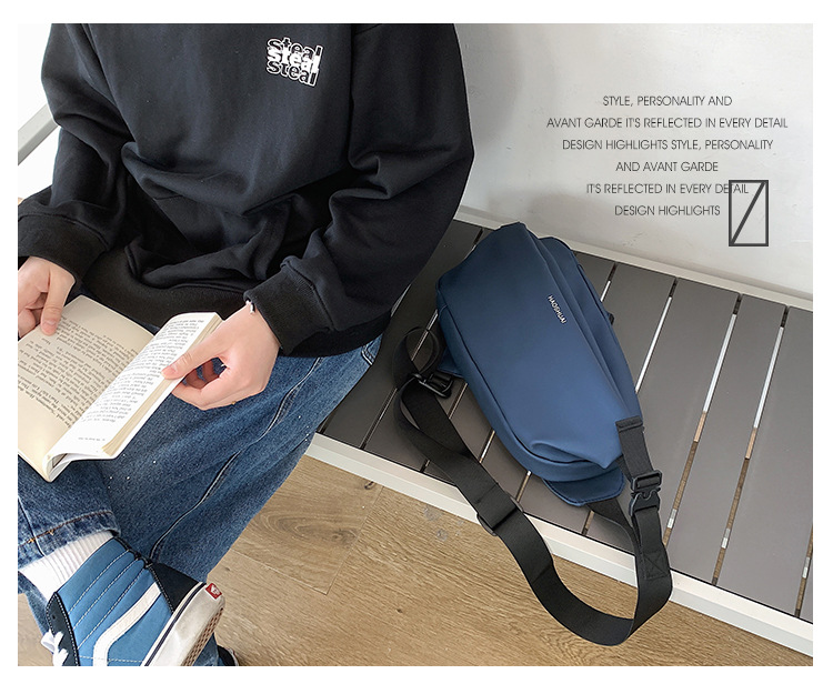 Multi-functional men's crossbody bag, chest bag, men's cycling charter, single-shoulder backpack, men's sports and commuting bag, trendy Item Picture