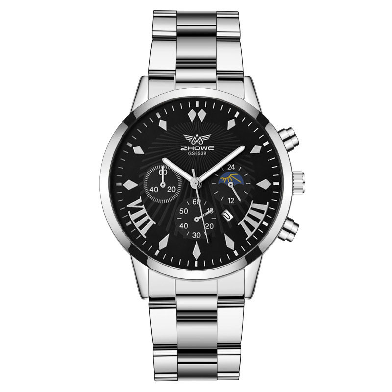 2023 nuevo reloj de correa de acero de los hombres de estilo coreano de negocios Delgado simple calendario luminoso reloj no mecánico para los estudiantes Hombres