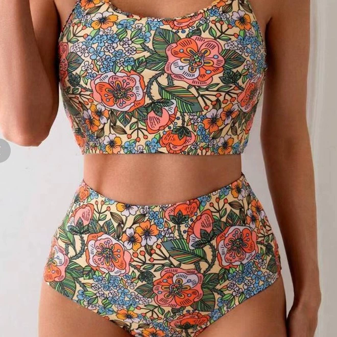 Sexy swimwear, European style, high waist, Amazon