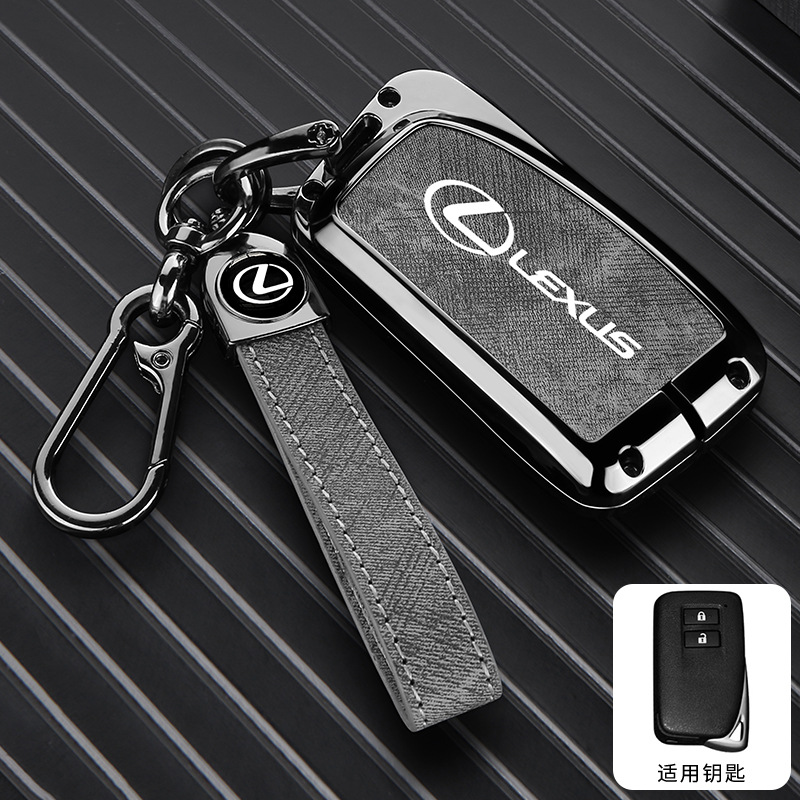 모델 B 2버튼 - 데님 패턴 [건쉘 그레이 가죽] + 핸드 스트랩 버클