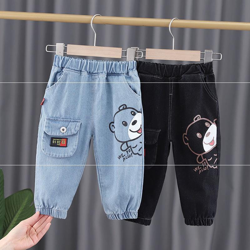 Children's clothing boy jeans spring and autumn casual pants