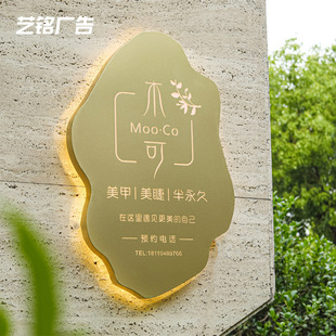 理发店灯箱广告牌创意灯箱LED发光门店灯箱工作室门牌美发店商用-阿里巴巴