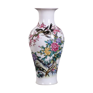 景德镇陶瓷插花瓶现代花瓶花瓶仿古中式客厅装饰对对瓶摆件工艺品