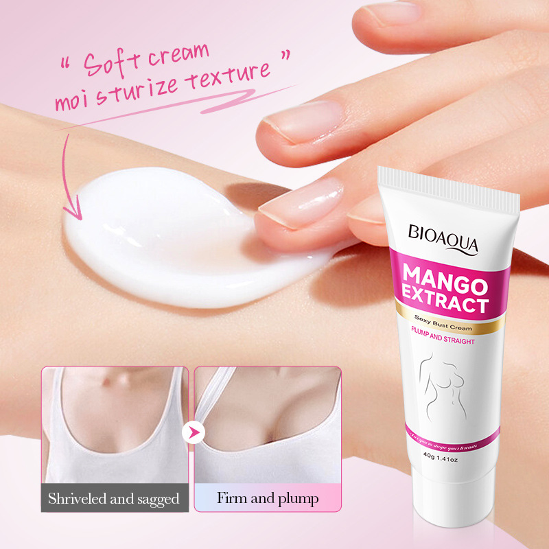 Inglés completo BIOAOUA mango sexy crema de aumento de pecho pecho estiramiento de pecho masaje de enfermería por mayor comercio exterior transfronterizo