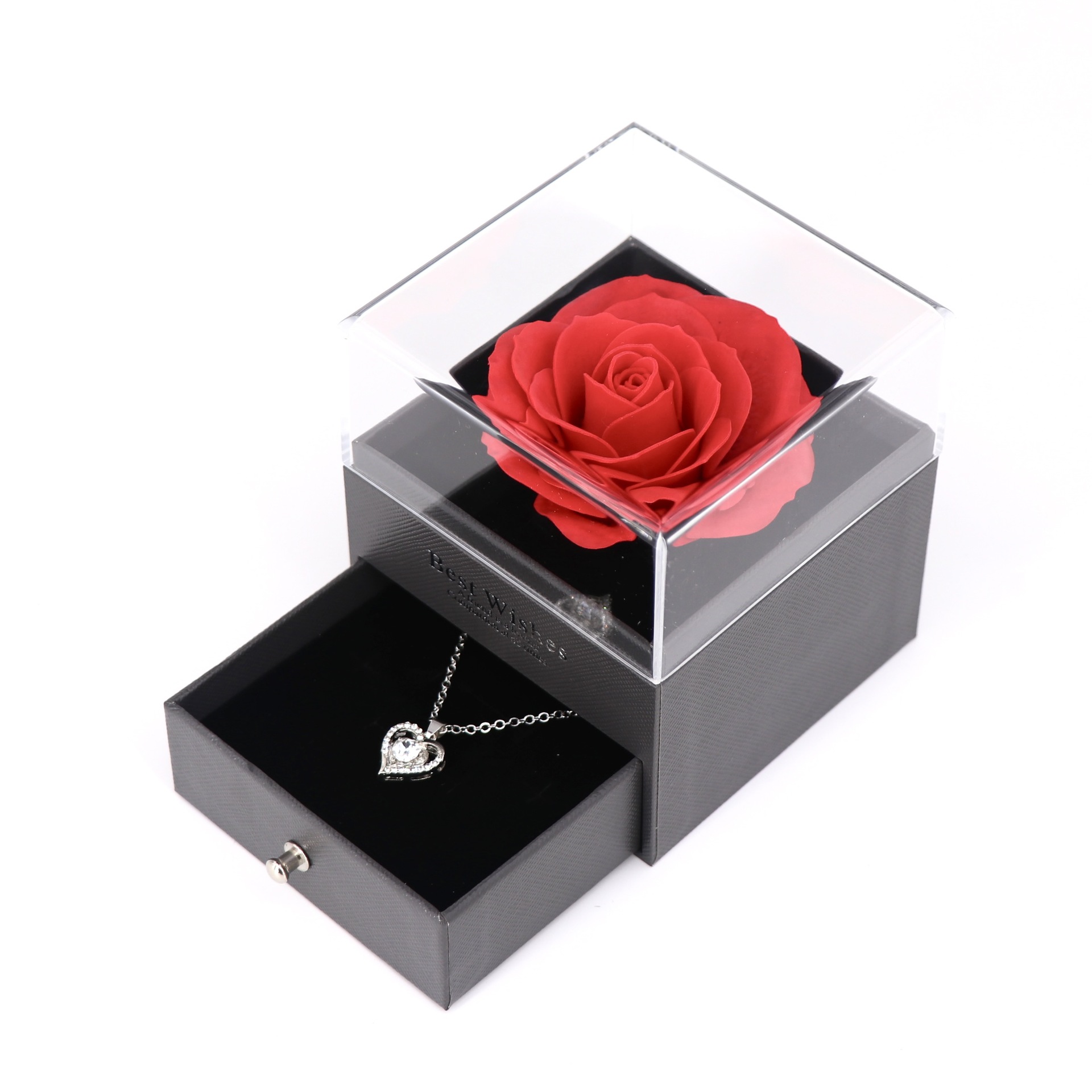 Joyero de flor de jabón rojo