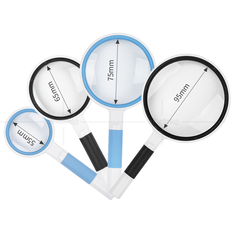 10x Handheld Glass Lens Reading Magnifying Glass with Rubber Non-Slip Handle for Elderly Reading, Appreciating Antiques, and Jewelry