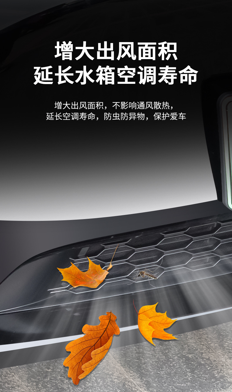 Suitable for ModelY/3 Tesla insect net air inlet protection cover integrated middle net water barrier