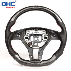 适用于奔驰W204 C E B A CLASS CLA GLA CLS碳纤维汽车方向盘改装