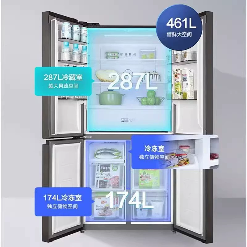Midea BCD-461WSGPM(E) четырехдверный холодильник, двухчастотное воздушное охлаждение, No Frost, энергосберегающий