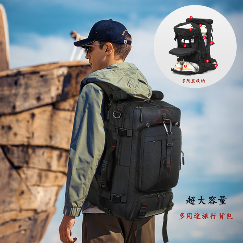 Cross-border Men's Hiking Backpack Large Capacity Outdoor Waterproof Wear-resistant Breathable Multi-layer Storage Computer Backpack Cross-border Men's Hiking Backpack Large Capacity Outdoor Waterproof Wear-resistant Breathable Multi-layer Storage Computer Backpack