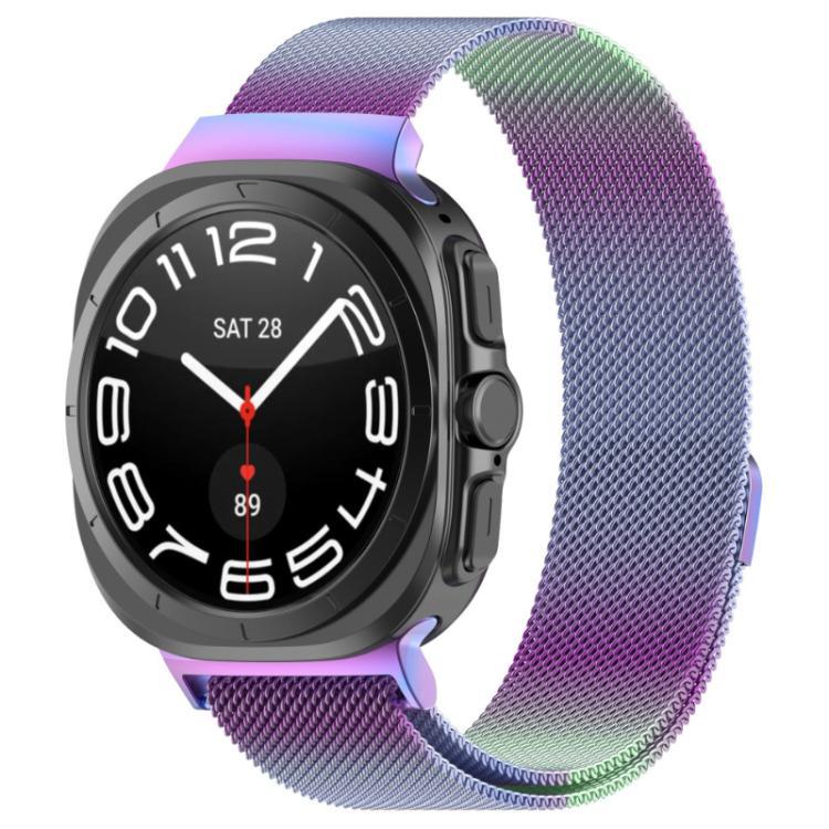 Para Samsung Watch Ultra absorción rápida de acero Milán correa de acero inoxidable correa trenzada