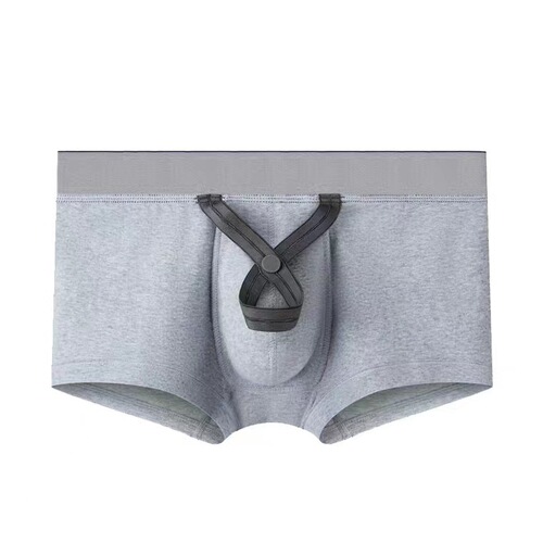 Trendy and personalized pure cotton men's ring boxer briefs low-waist sexy sports U-shaped simple boxer briefs