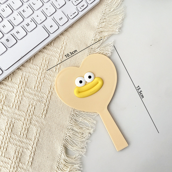 Cute cartoon handheld handle heart shaped for students