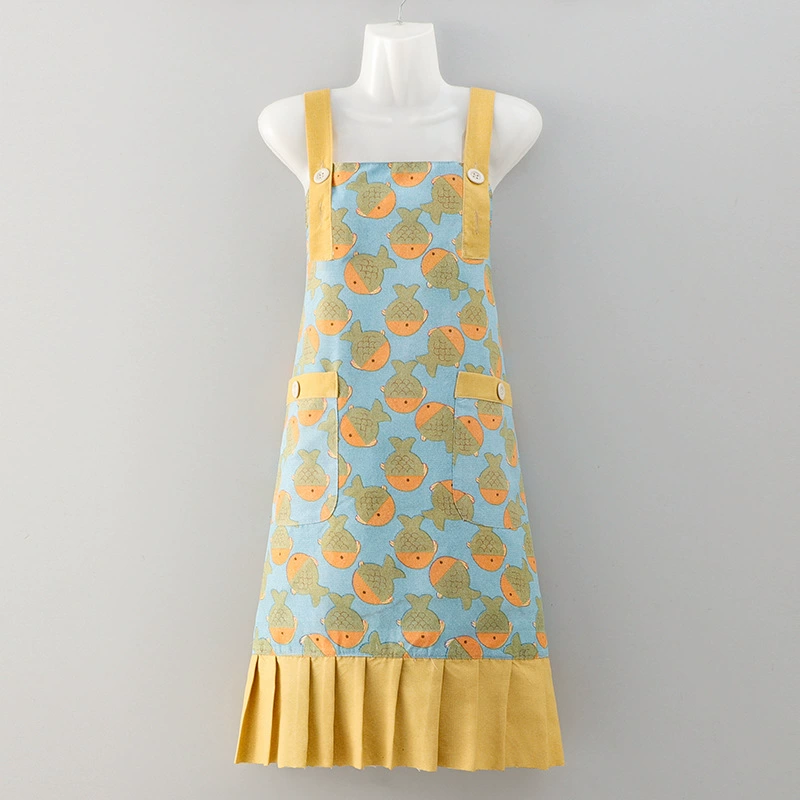 Корейская версия рыбного холста фартук домашней кухни анти-пятно