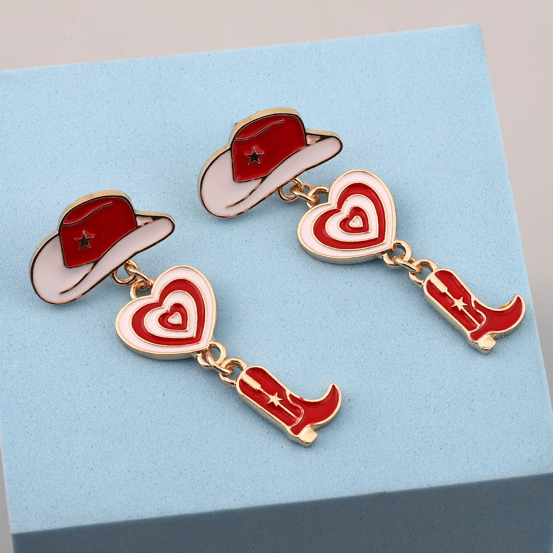 Drop Earrings Classification 1 Pair Quantity 1 Pair Simple Style Classic Style Heart Shape Alloy Drop Earrings