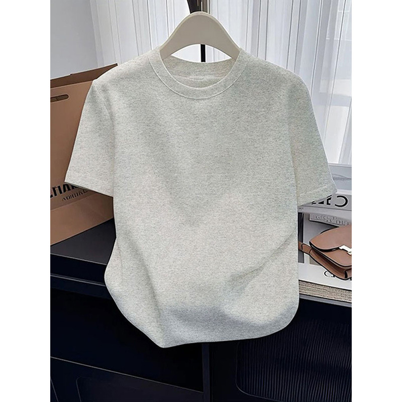 Women's Korean-Style Fashionable Versatile Thickened Short-Sleeve T-Shirt with Brushed Fabric, Suitable for Spring, Summer, Autumn, and Winter 2026