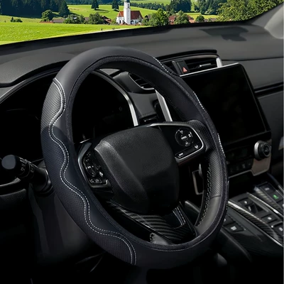 Cross-Border Amazon Car Steering Wheel Steering wheel cover - white-38cm